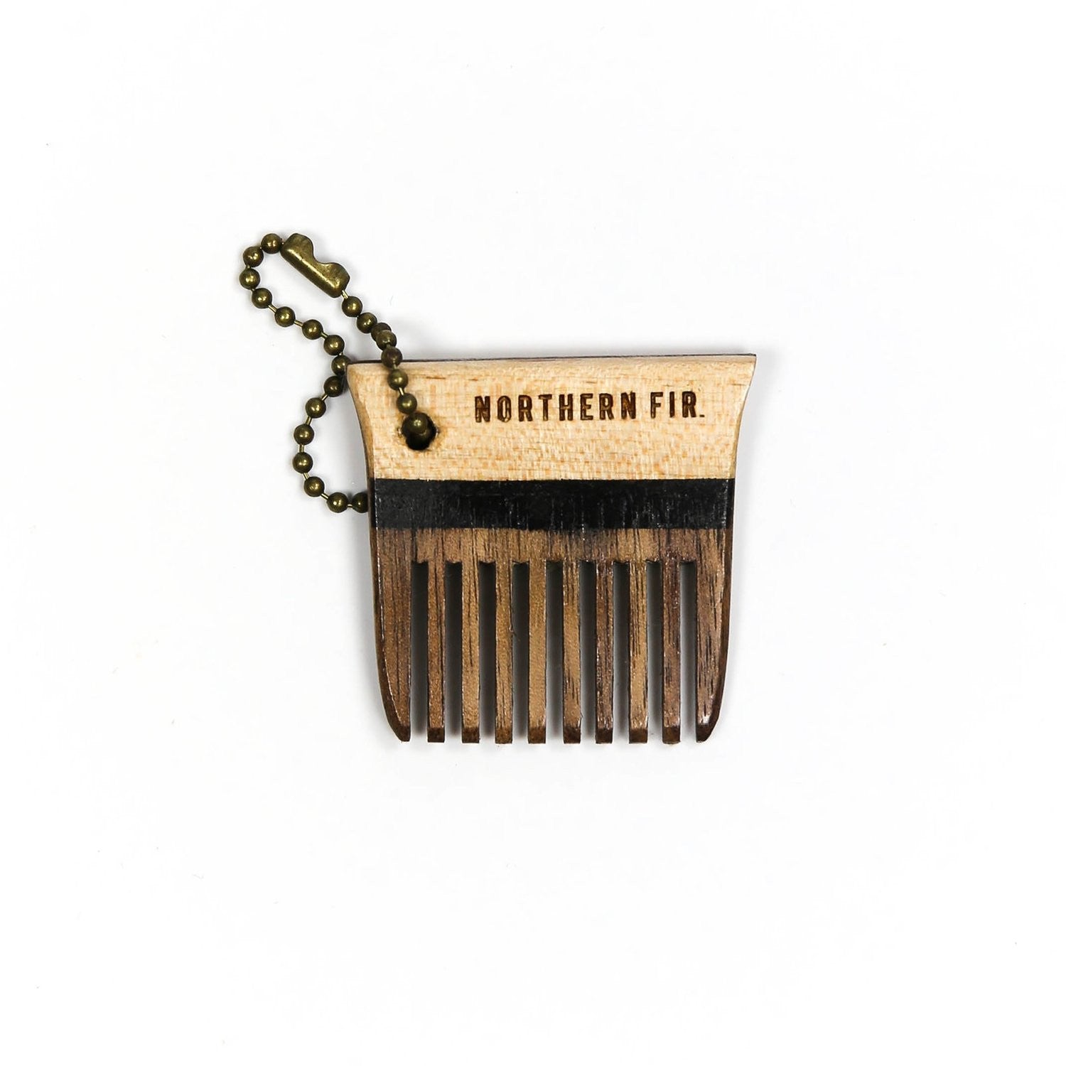 Maple and Walnut Keychain Comb