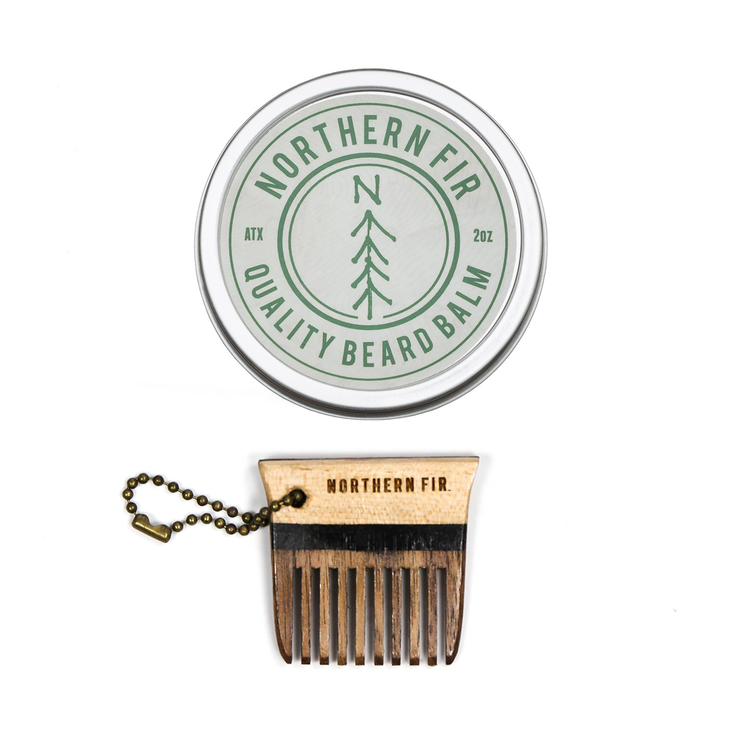 Quality Beard Balm & Keychain Comb Kit